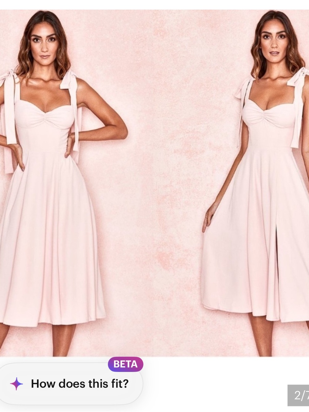 House of CB Alicia Blush Pink Midi Sundress sz XS